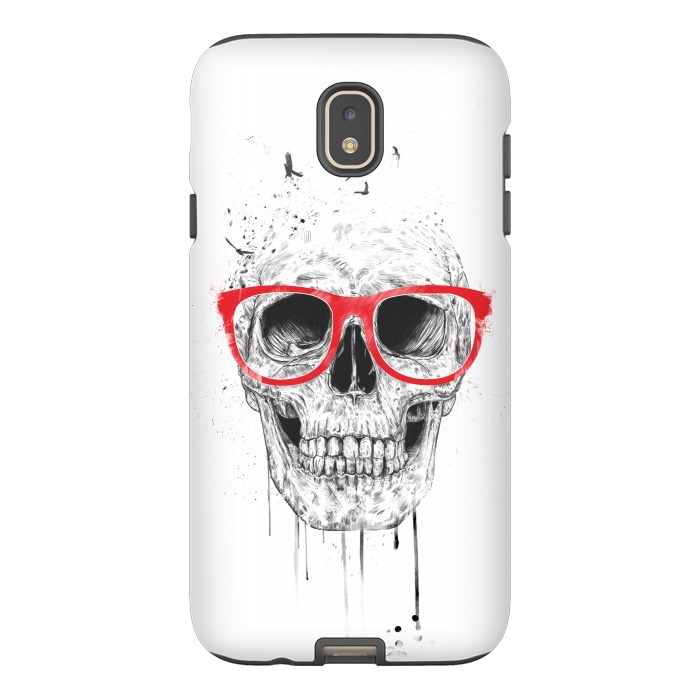 Galaxy J7 StrongFit Skull with red glasses by Balazs Solti