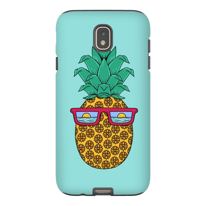 Galaxy J7 StrongFit Floral Pineapple by Coffee Man