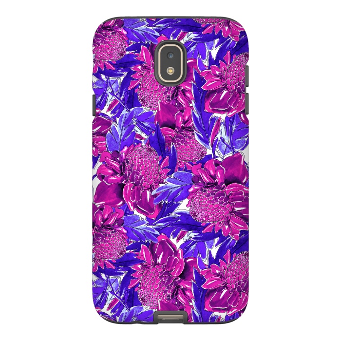 Galaxy J7 StrongFit Ultra violet proteas meadow by Mmartabc