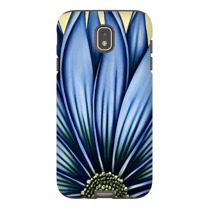 Galaxy J7 StrongFit Blue Daisy by Denise Cassidy Wood