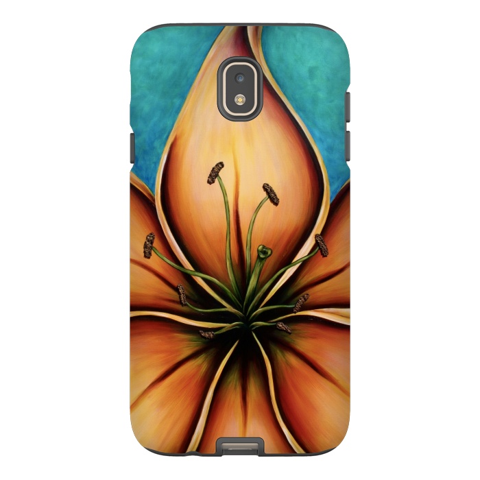 Galaxy J7 StrongFit Fire Lily  by Denise Cassidy Wood