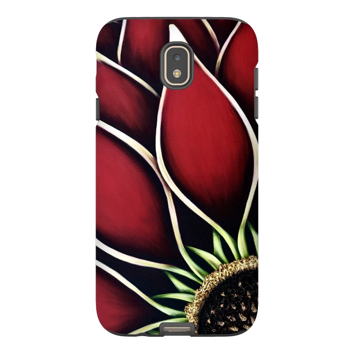 Galaxy J7 StrongFit Red Dahlia by Denise Cassidy Wood