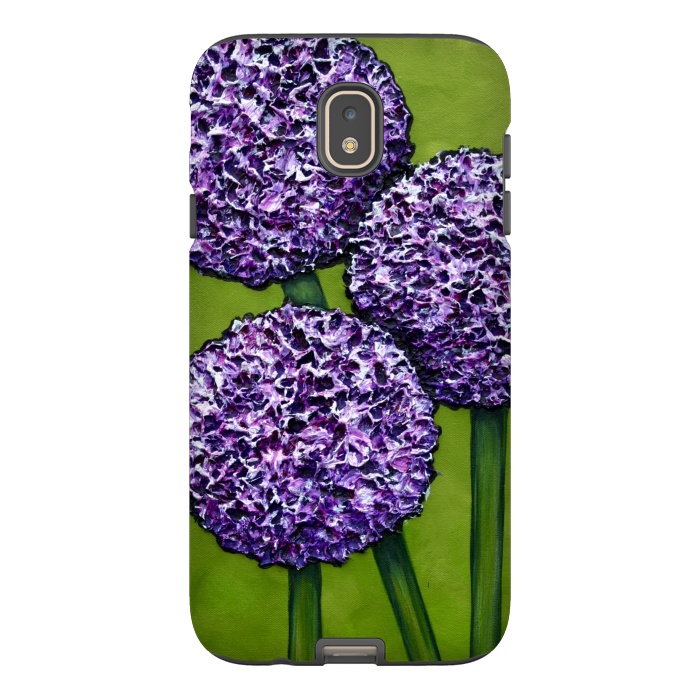 Galaxy J7 StrongFit Purple Allium by Denise Cassidy Wood