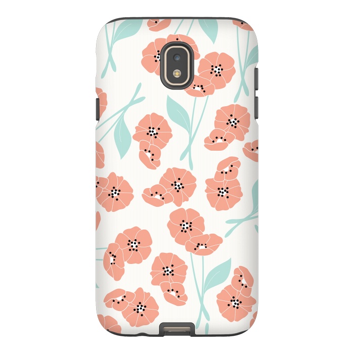 Galaxy J7 StrongFit Delicate Flowers White by Jelena Obradovic