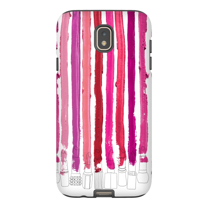 Galaxy J7 StrongFit Lipstick Stripes by Notsniw