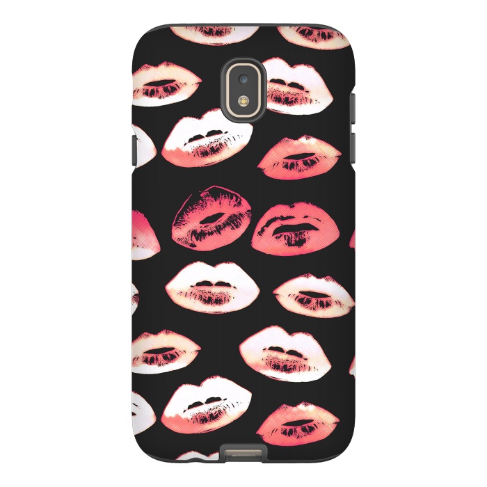 Galaxy J7 StrongFit Red pink lipstick kisses by Oana 