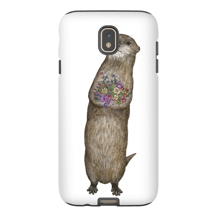 Galaxy J7 StrongFit Otter and Flowers by ECMazur 