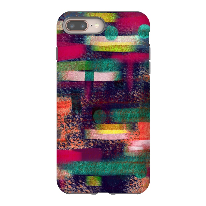 iPhone 7 plus StrongFit Abstract art colourful design multicolor by Josie