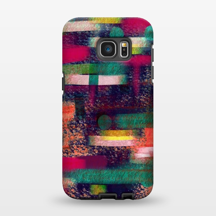 Galaxy S7 EDGE StrongFit Abstract art colourful design multicolor by Josie