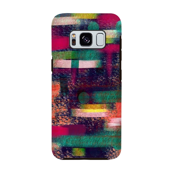 Galaxy S8 StrongFit Abstract art colourful design multicolor by Josie