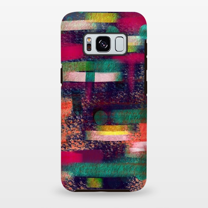 Galaxy S8 plus StrongFit Abstract art colourful design multicolor by Josie