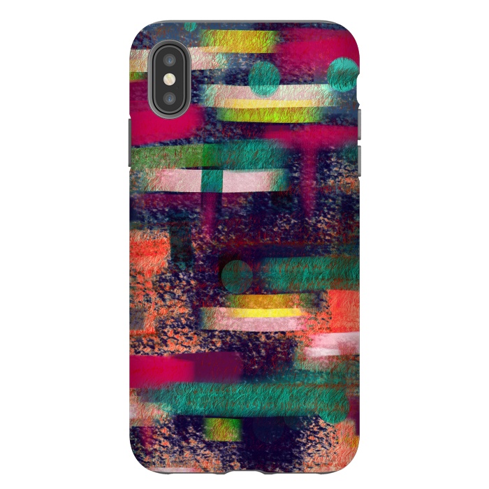 iPhone Xs Max StrongFit Abstract art colourful design multicolor by Josie