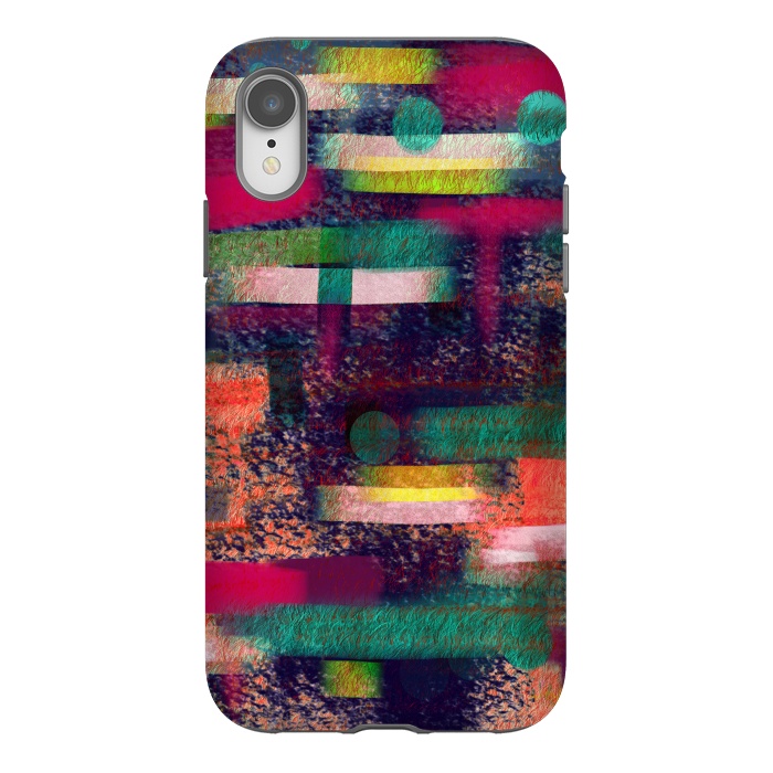 iPhone Xr StrongFit Abstract art colourful design multicolor by Josie