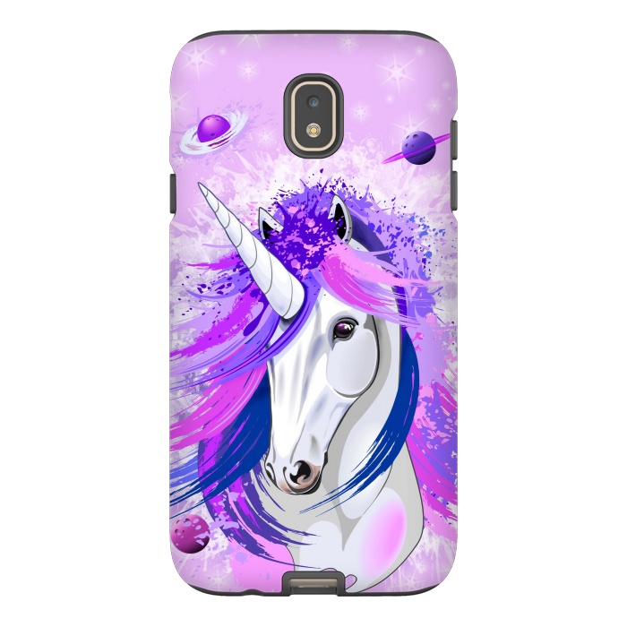 Galaxy J7 StrongFit Unicorn Spirit Pink and Purple Mythical Creature by BluedarkArt