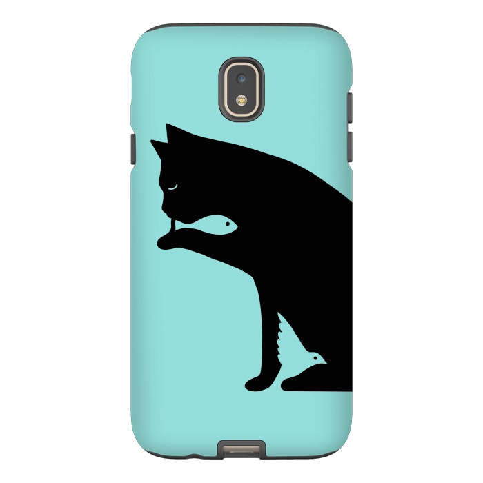Galaxy J7 StrongFit Cat and food by Coffee Man