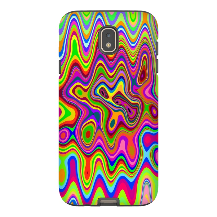Galaxy J7 StrongFit Psychedelic Glowing Colors Pattern by BluedarkArt