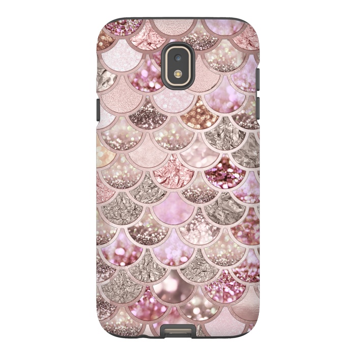 Galaxy J7 StrongFit Multicolor Pink & Rose Gold Mermaid Scales by  Utart