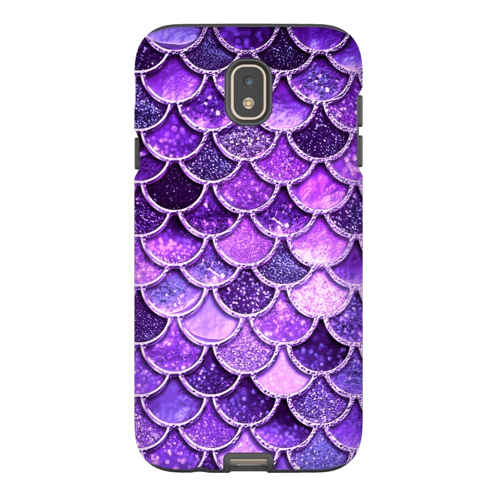 Galaxy J7 StrongFit Ultra Violet Glitter Mermaid Scales by  Utart