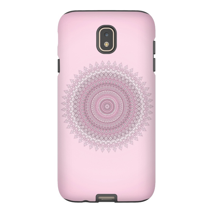Galaxy J7 StrongFit Soft Pink Mandala by Andrea Haase