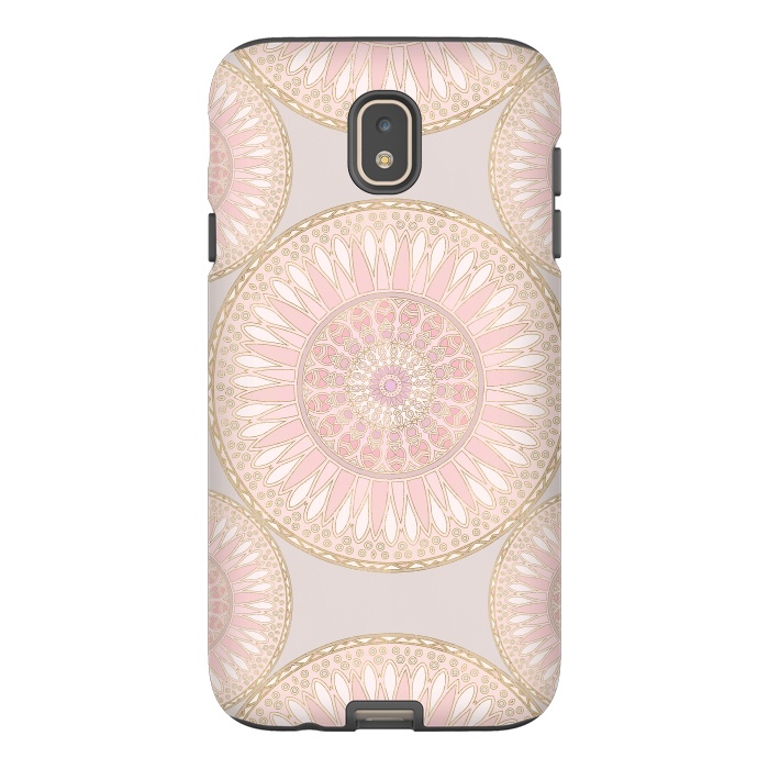 Galaxy J7 StrongFit Golden Touch Mandala Pattern by Andrea Haase