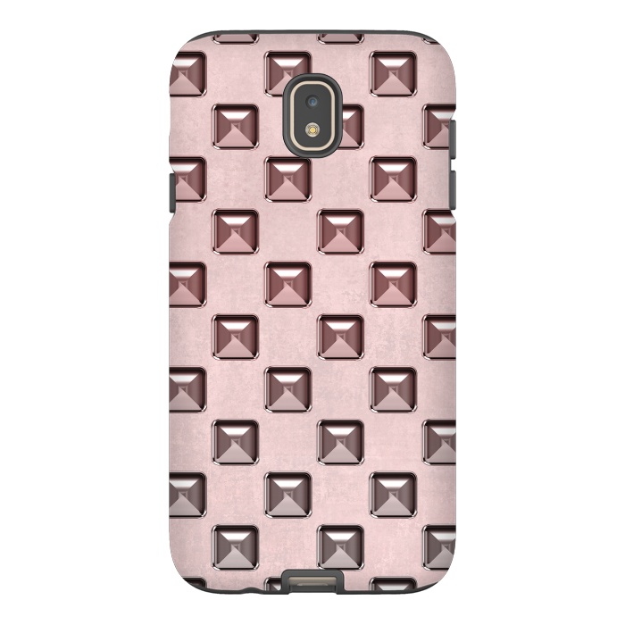 Galaxy J7 StrongFit Soft Pink Shiny Gemstones by Andrea Haase