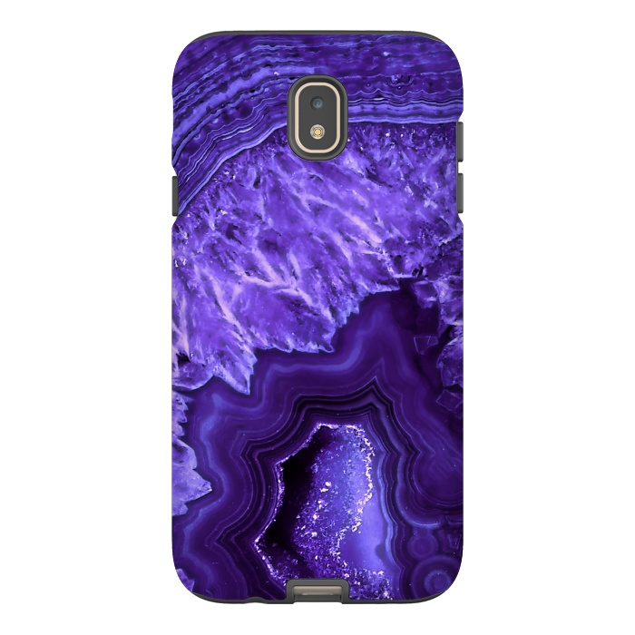 Galaxy J7 StrongFit Ultra Violet Pantone Agate Geode by  Utart