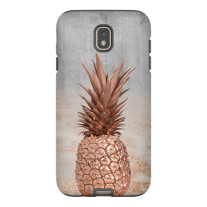 Galaxy J7 StrongFit Rose Gold Pineapple and Marble by  Utart