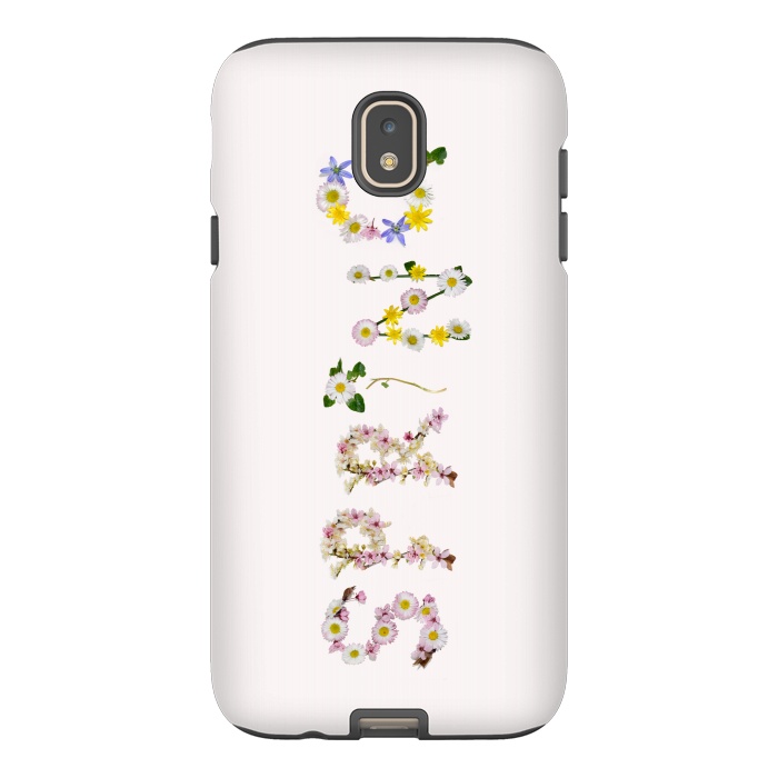 Galaxy J7 StrongFit Spring - Flower Typography  by  Utart