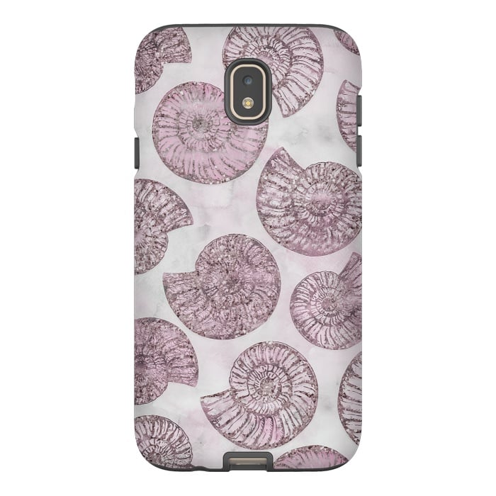 Galaxy J7 StrongFit Soft Pink Fossils  by Andrea Haase
