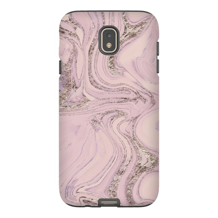 Galaxy J7 StrongFit Glamorous Sparke Soft Pink Marble 2 by Andrea Haase