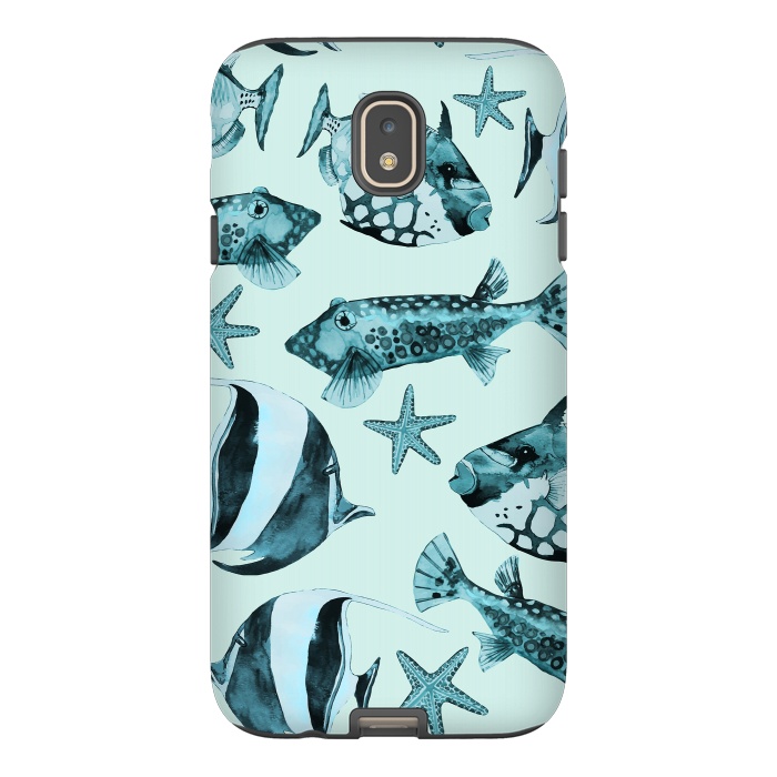 Galaxy J7 StrongFit Watercolor Fish by Andrea Haase