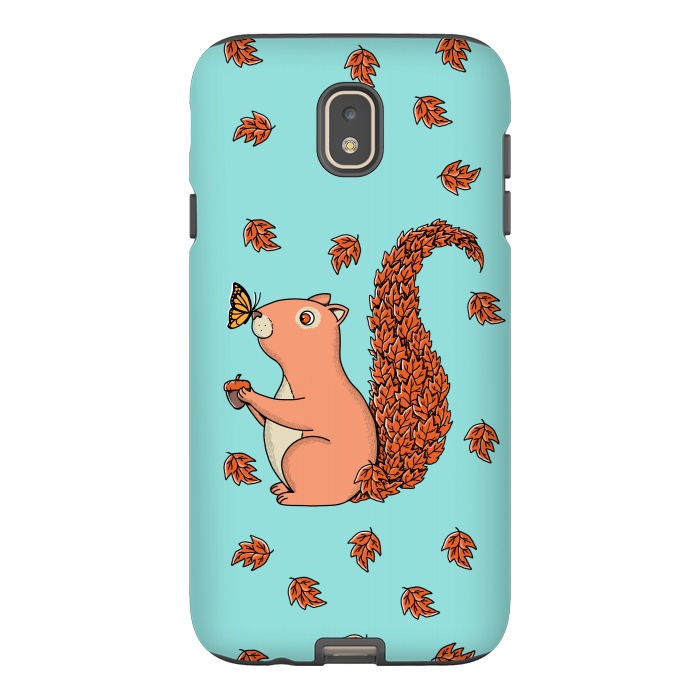 Galaxy J7 StrongFit Squirrel and Butterfly by Coffee Man