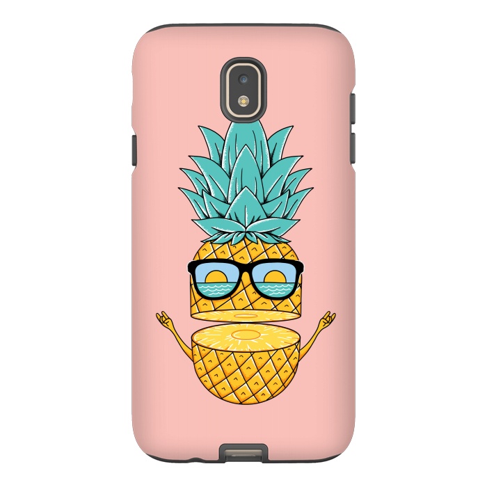 Galaxy J7 StrongFit Pineapple Sunglasses Pink by Coffee Man