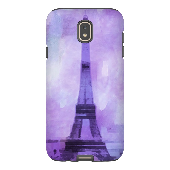 Galaxy J7 StrongFit Purple Paris Watercolor  by Andrea Haase