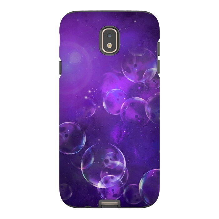 Galaxy J7 StrongFit Surreal Purple Bubbles by Andrea Haase