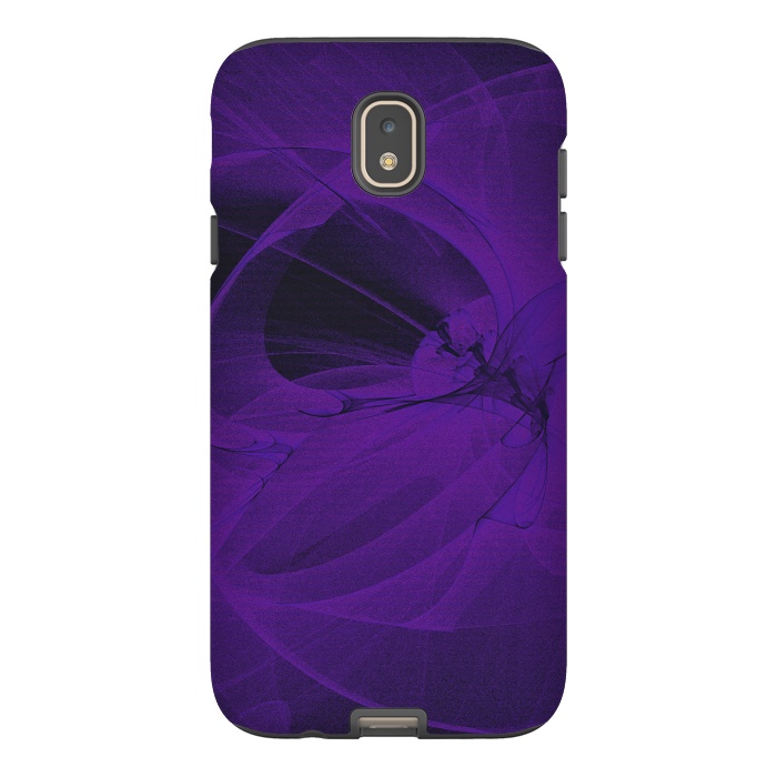 Galaxy J7 StrongFit Purple Fractals by Andrea Haase