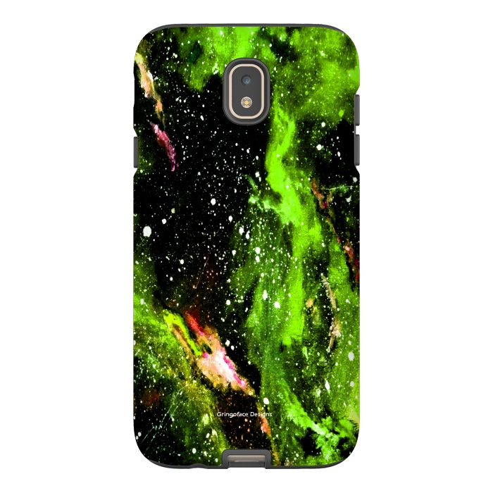 Galaxy J7 StrongFit Green Galaxy by Gringoface Designs