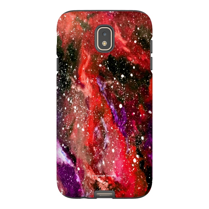 Galaxy J7 StrongFit Red Galaxy by Gringoface Designs