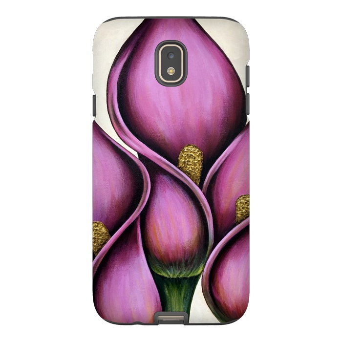 Galaxy J7 StrongFit New Pink Calla Lilies by Denise Cassidy Wood