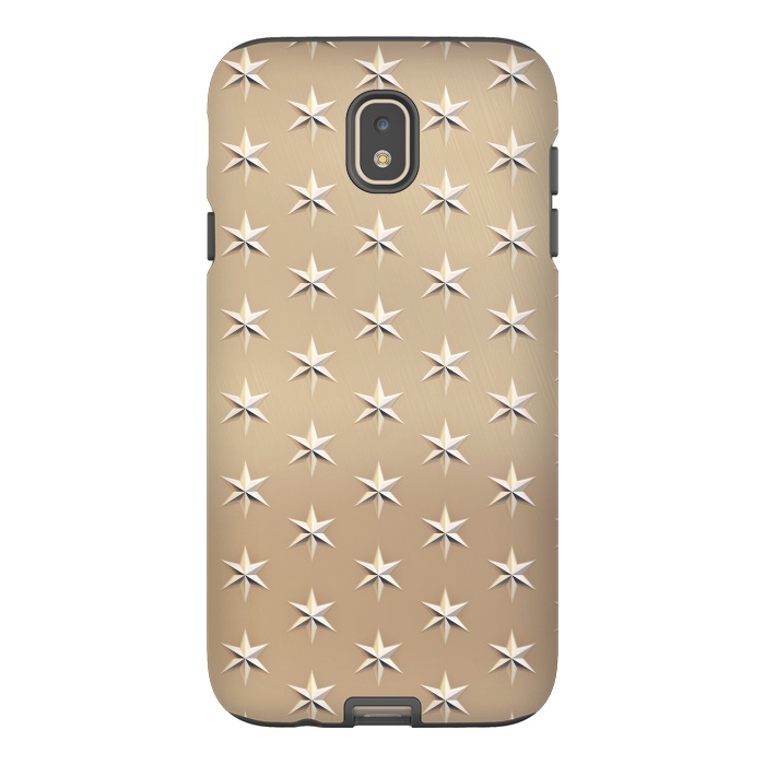 Galaxy J7 StrongFit Silver Stars On  Gold by Andrea Haase