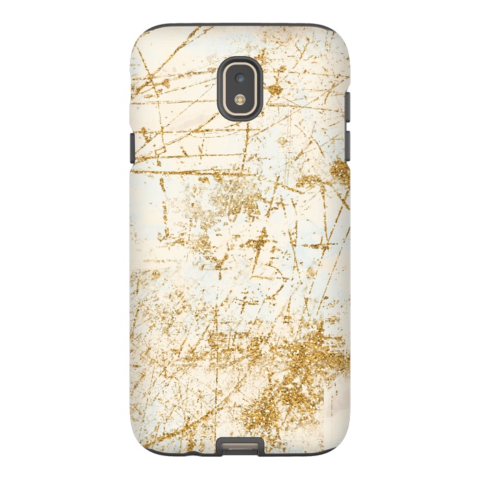 Galaxy J7 StrongFit Golden Scratches by Andrea Haase