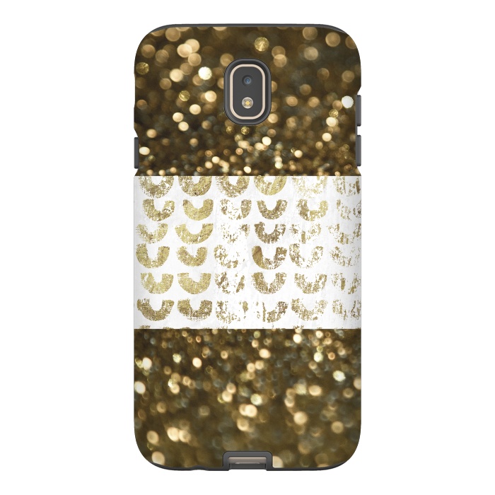 Galaxy J7 StrongFit Golden Glitter by Andrea Haase
