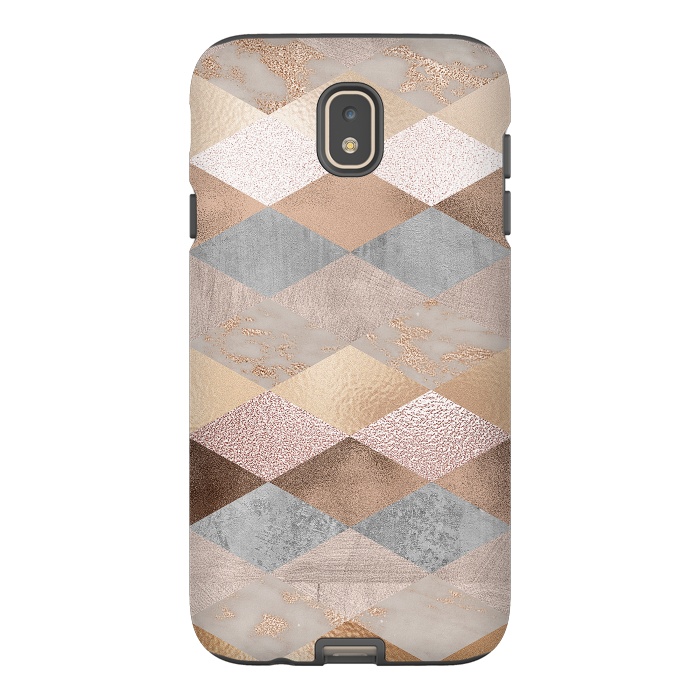 Galaxy J7 StrongFit Marble Rose Gold Argyle by  Utart