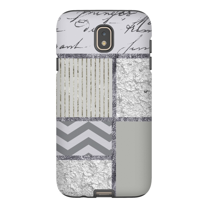 Galaxy J7 StrongFit Silver And Grey Collage by Andrea Haase