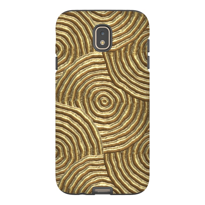 Galaxy J7 StrongFit Gold Metal Embossed Circles by Andrea Haase