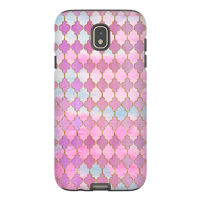 Galaxy J7 StrongFit Multicolor Pink Moroccan Shapes Pattern  by  Utart