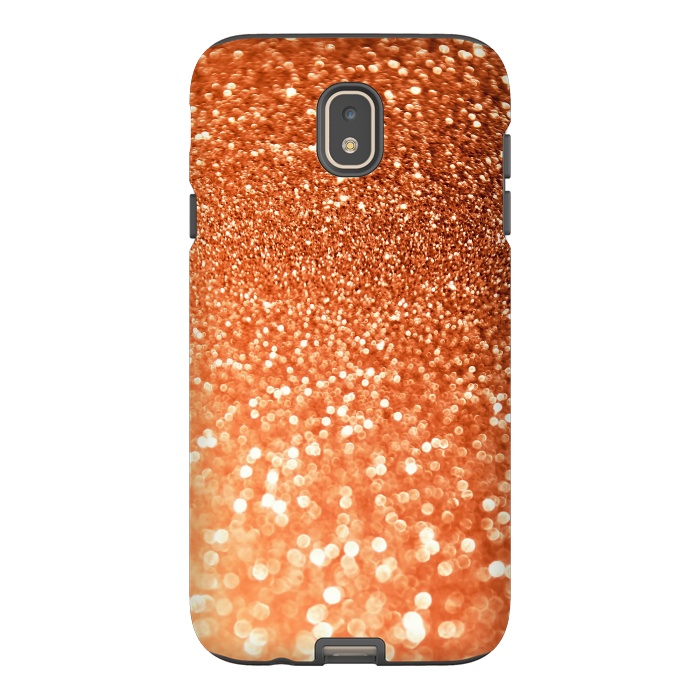 Galaxy J7 StrongFit Peach Faux Glitter by  Utart
