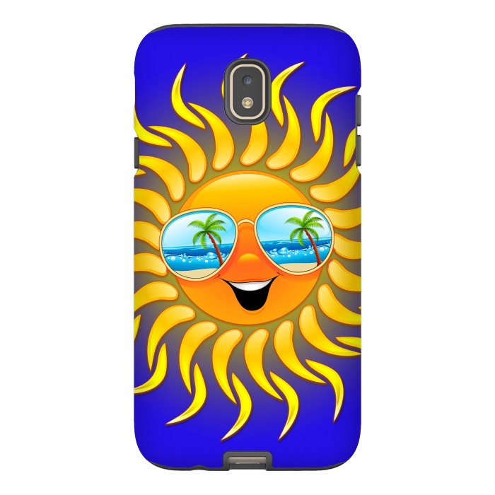 Galaxy J7 StrongFit Summer Sun Cartoon with Sunglasses by BluedarkArt