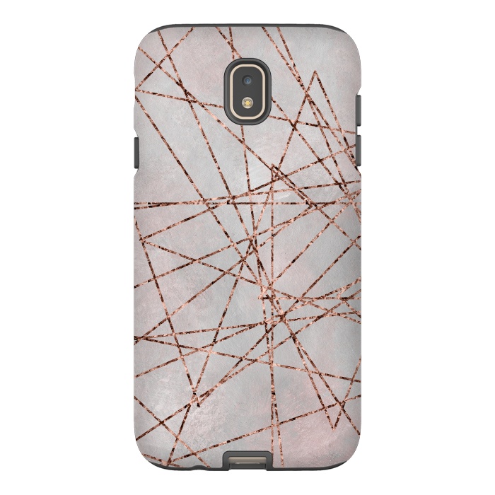 Galaxy J7 StrongFit Copper Lines On Marble 2 by Andrea Haase