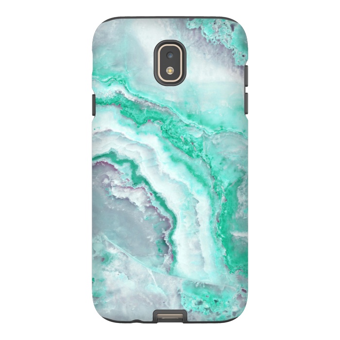 Galaxy J7 StrongFit Mint Green Veined Agate by  Utart